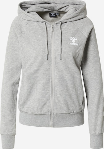 Hummel Athletic Zip-Up Hoodie 'Noni' in Grey: front