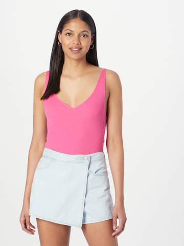 QS Gebreide top in Roze: voorkant