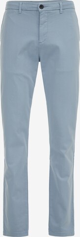 Coupe slim Pantalon chino WE Fashion en bleu : devant