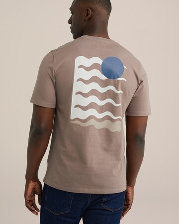 T-Shirt WE Fashion en marron : devant