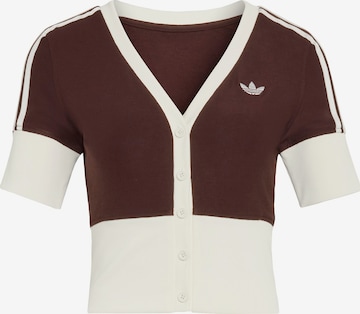 ADIDAS ORIGINALS - Cárdigan 'V-NECK SHIRT WITH' en marrón: frente