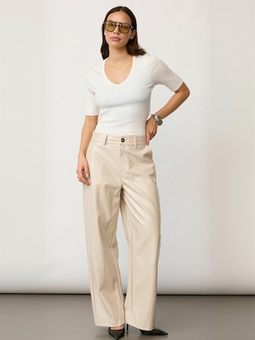 Regular Pantalon ' PosyCC Barrel ' co'couture en gris : devant