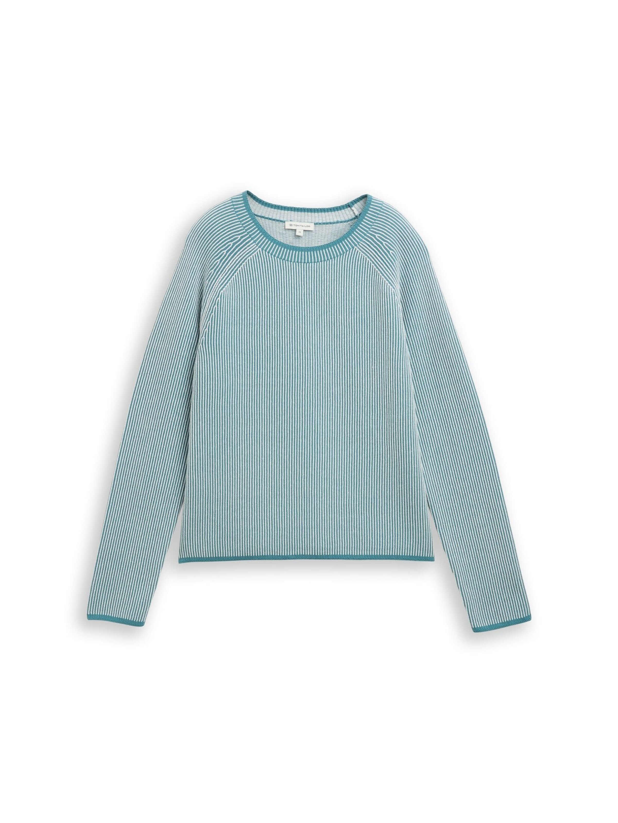 TOM TAILOR Sweater in Jade / White, Item view
