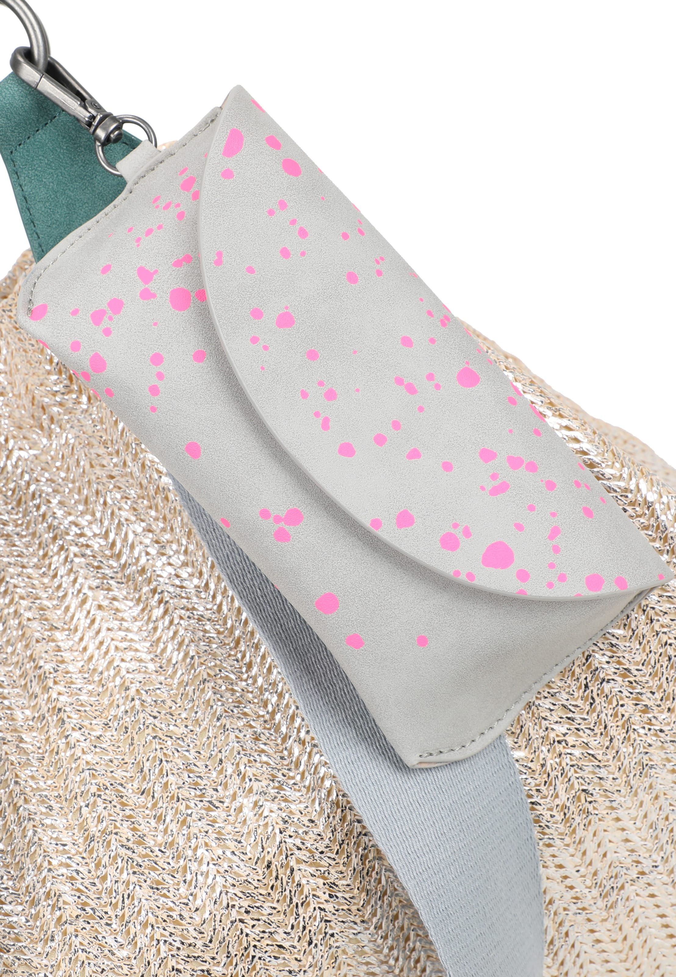 Cabas 'Izzy Medium Limited Painted Straw' Fritzi aus Preußen en argent