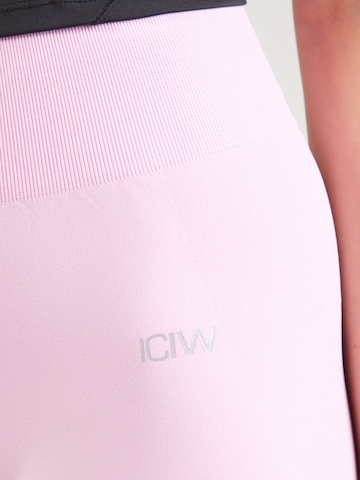 ICANIWILL Skinny Športne hlače 'Smooth' | roza barva