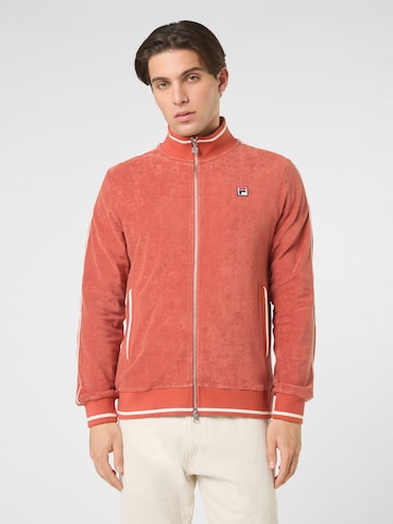 FILA Sweatjacke 'TAVARNUZZE regular towelling track jacket'‌‌‌‌ in Rot: Vorderseite