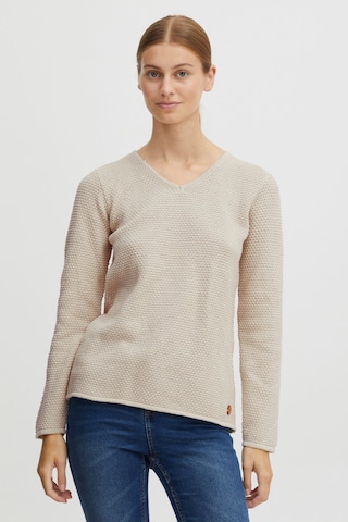 Oxmo Strickpullover 'Hanna' in Beige: predná strana