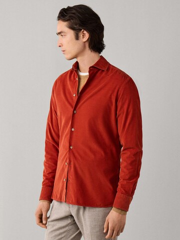 Hackett London Regular fit Overhemd in Oranje