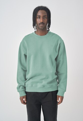 Cleptomanicx Sweatshirt 'Ligull Boxy' in Green: front