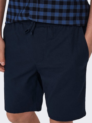 Only & Sons Regular Trousers 'Linus' in Blue