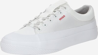 HUGO Sneaker low 'Dyer Tenn' i grå / rød / hvid, Produktvisning