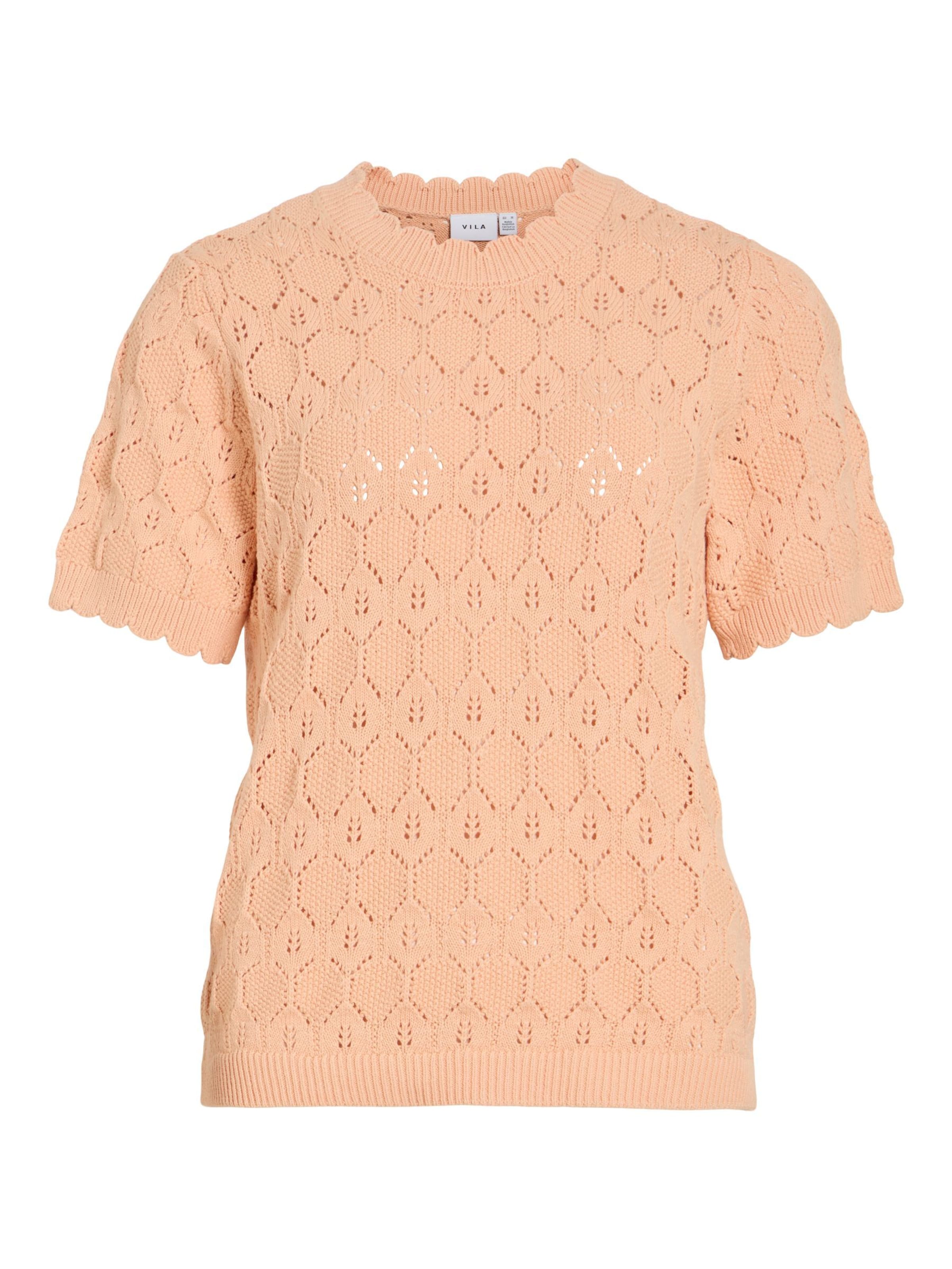 VILA Gebreide bodywarmer 'VILowen' in Oranje: voorkant