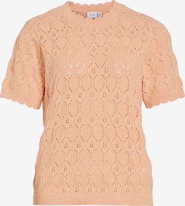 VILA Gebreide bodywarmer 'VILowen' in Oranje: voorkant