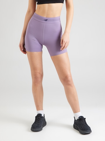 new balance Skinny Športne hlače 'AC Fitted 5' | vijolična barva: sprednja stran