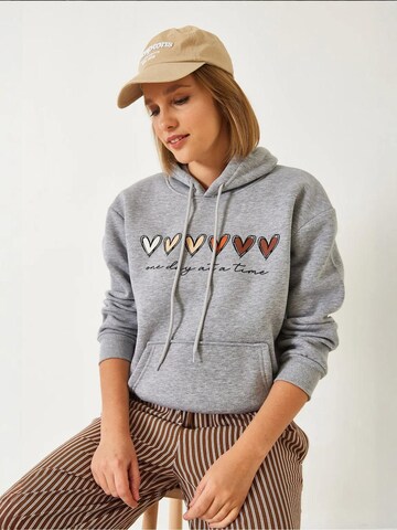 Bianco Lucci Sweatshirt in Grau