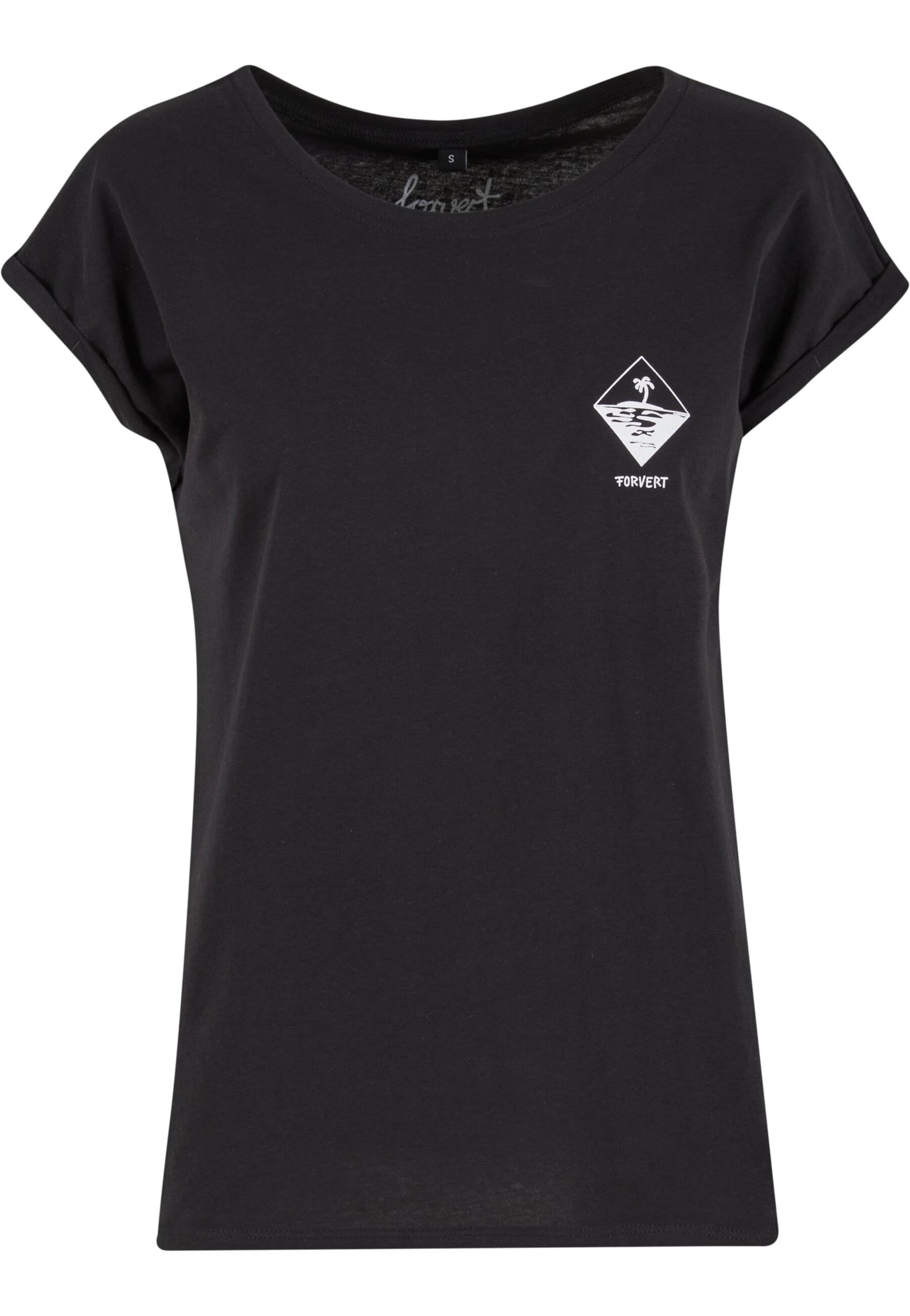 Maglietta 'Pasadena' di Forvert in nero: frontale