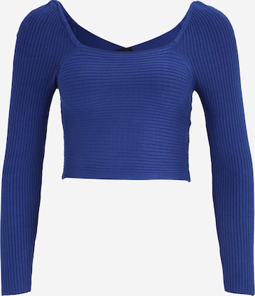 Pieces Petite Sweater 'Hila' in Blue: front