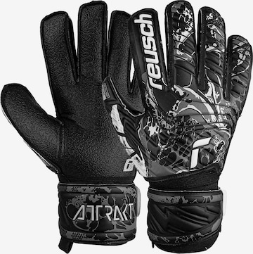 REUSCH Athletic Gloves 'Attrakt Resist' in Black: front