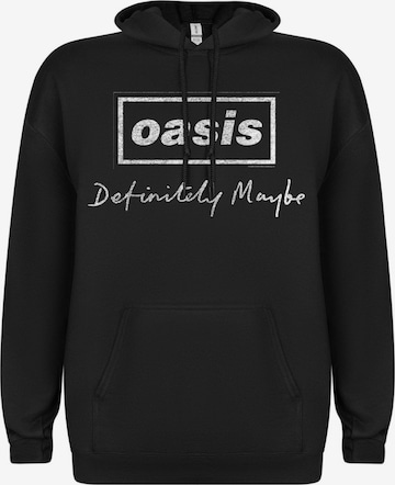 Sweat-shirt 'Oasis- Definitely Maybe Script Kapuzenpullover' Oasis en noir : devant
