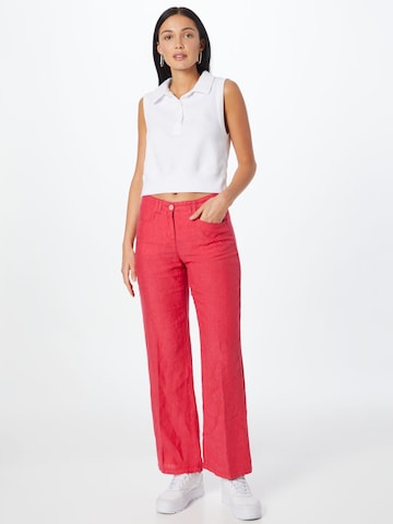 BRAX Regular Trousers with creases 'FARINA' in Red
