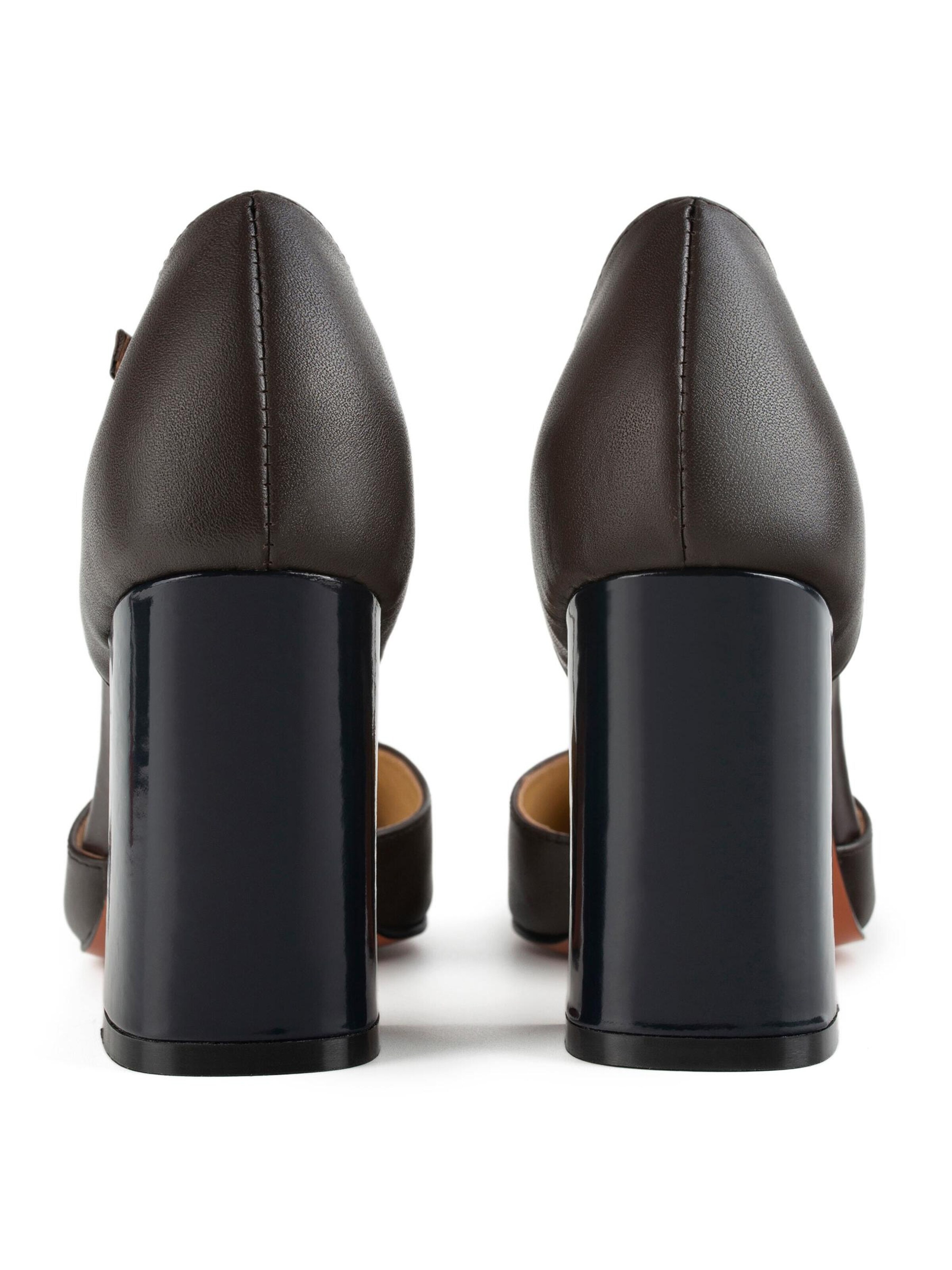 L37 HANDMADE SHOES - Zapatos con plataforma 'GALACTIC NIGHT' en marrón