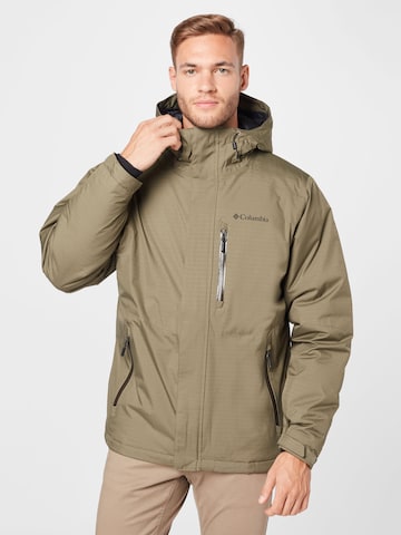 COLUMBIA Outdoor jacket 'Oak Harbor Insulated Jac-Black' in Green: front