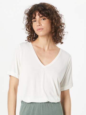 LA STRADA UNICA Μπλουζάκι 'LILLIE' σε λευκό: μπροστά
