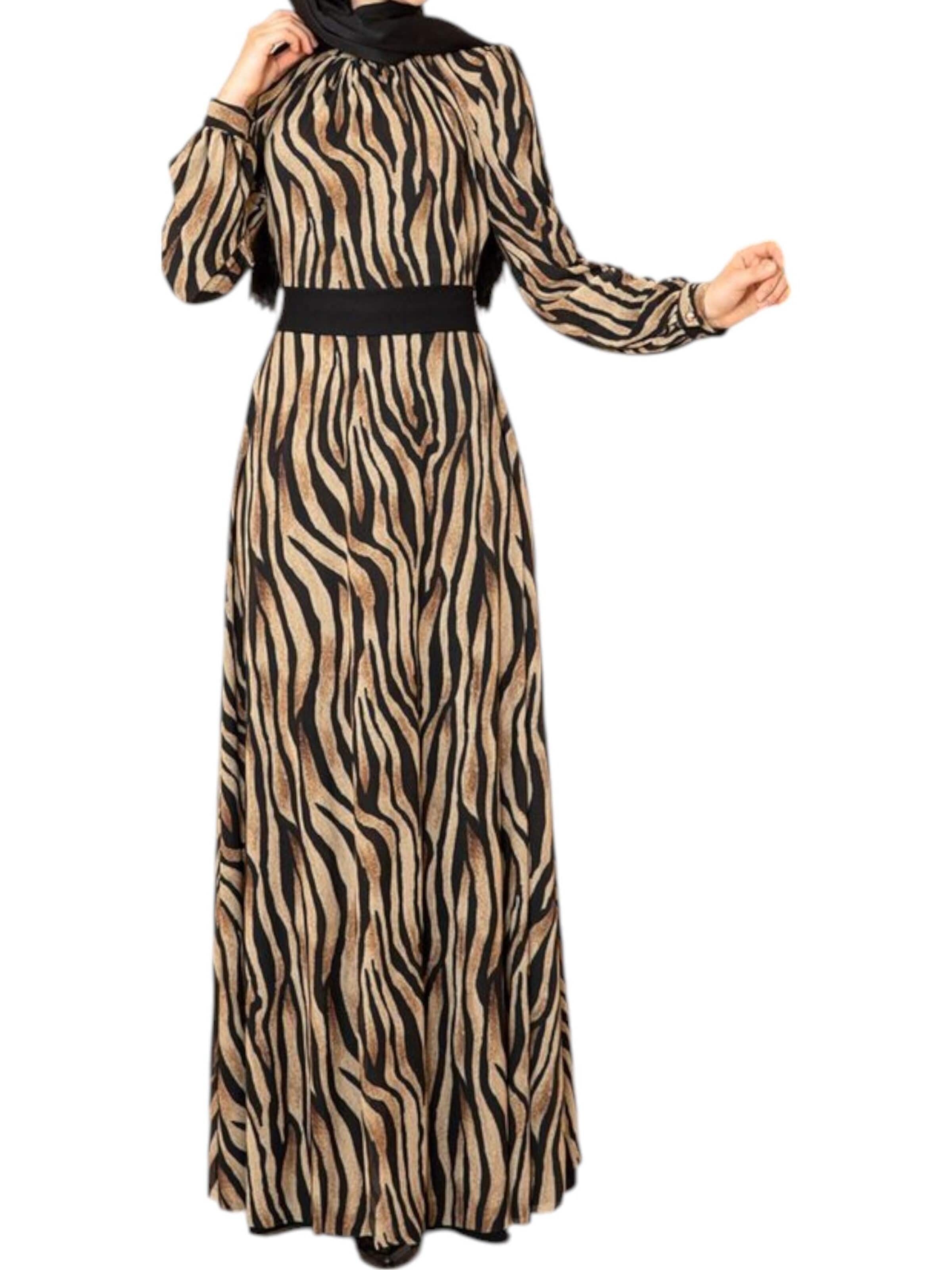 fashionshowcase Jurk 'Safari Chic' in Zwart
