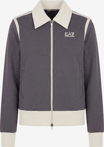 Hanorac de la EA7 Emporio Armani pe gri: față
