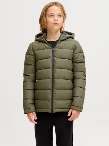 Jack & Jones Junior Winter Jacket 'JCOPOINT' in Green: front