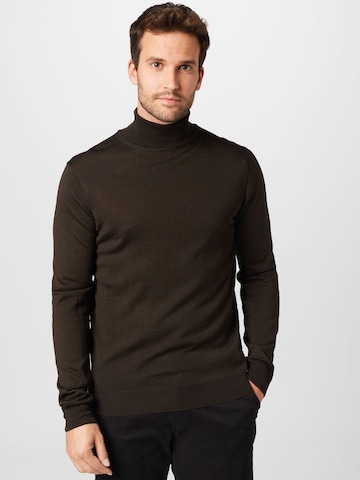 Casual Friday Regular fit Sweater 'Konrad' in Brown: front