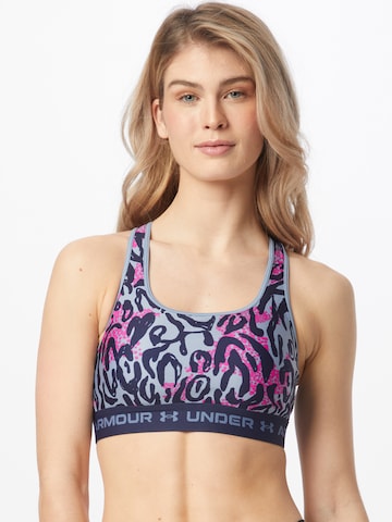 UNDER ARMOUR Bustier Sport bh in Blauw: voorkant