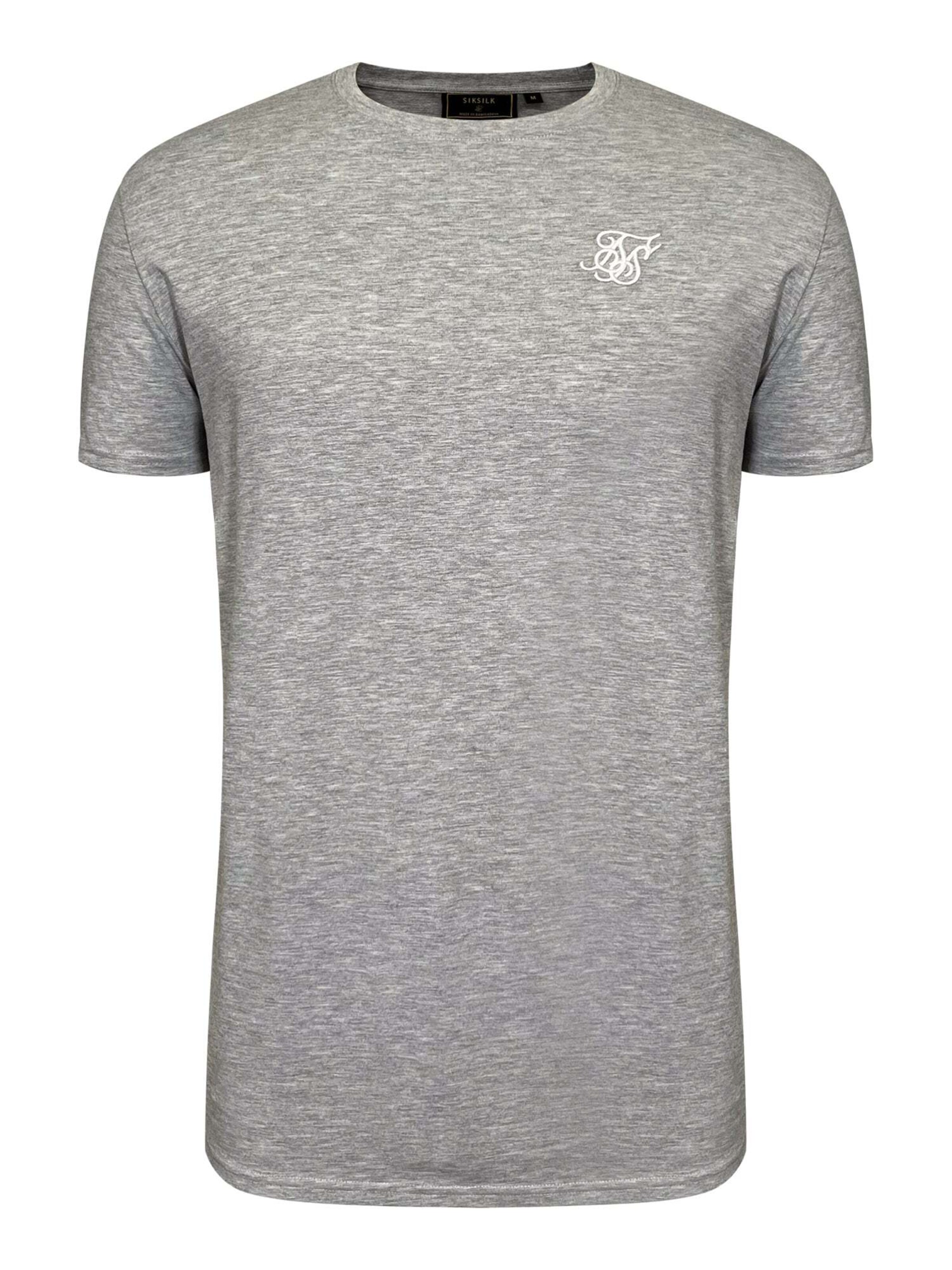 SikSilk Shirt 'Essentials T-Shirt' in Grey: front
