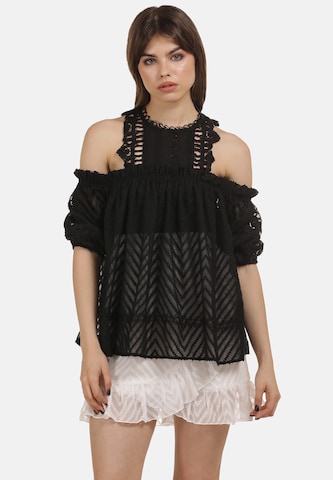 myMo ROCKS Blouse in Black: front