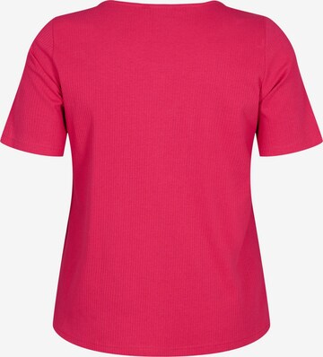 Zizzi Shirt 'EATHENA' in Roze