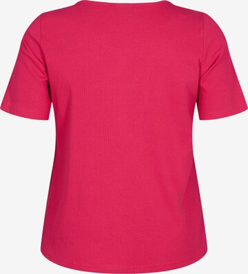T-shirt 'EATHENA' Zizzi en rose
