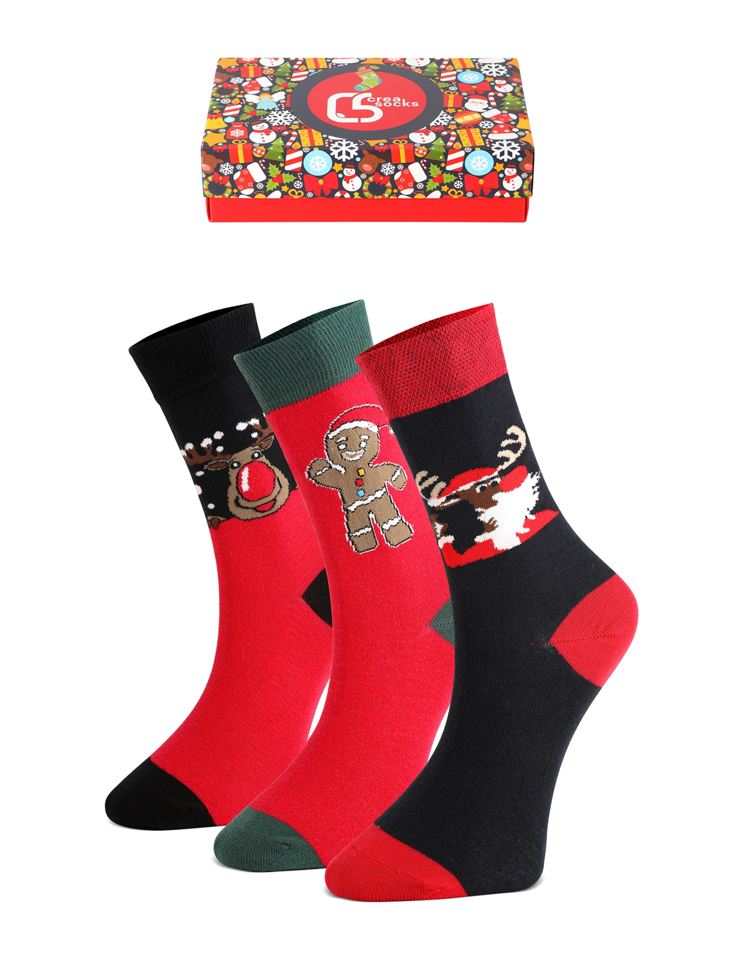 Crea Socks Sokken 'Weihnachten Kekse' in Gemengde kleuren: voorkant