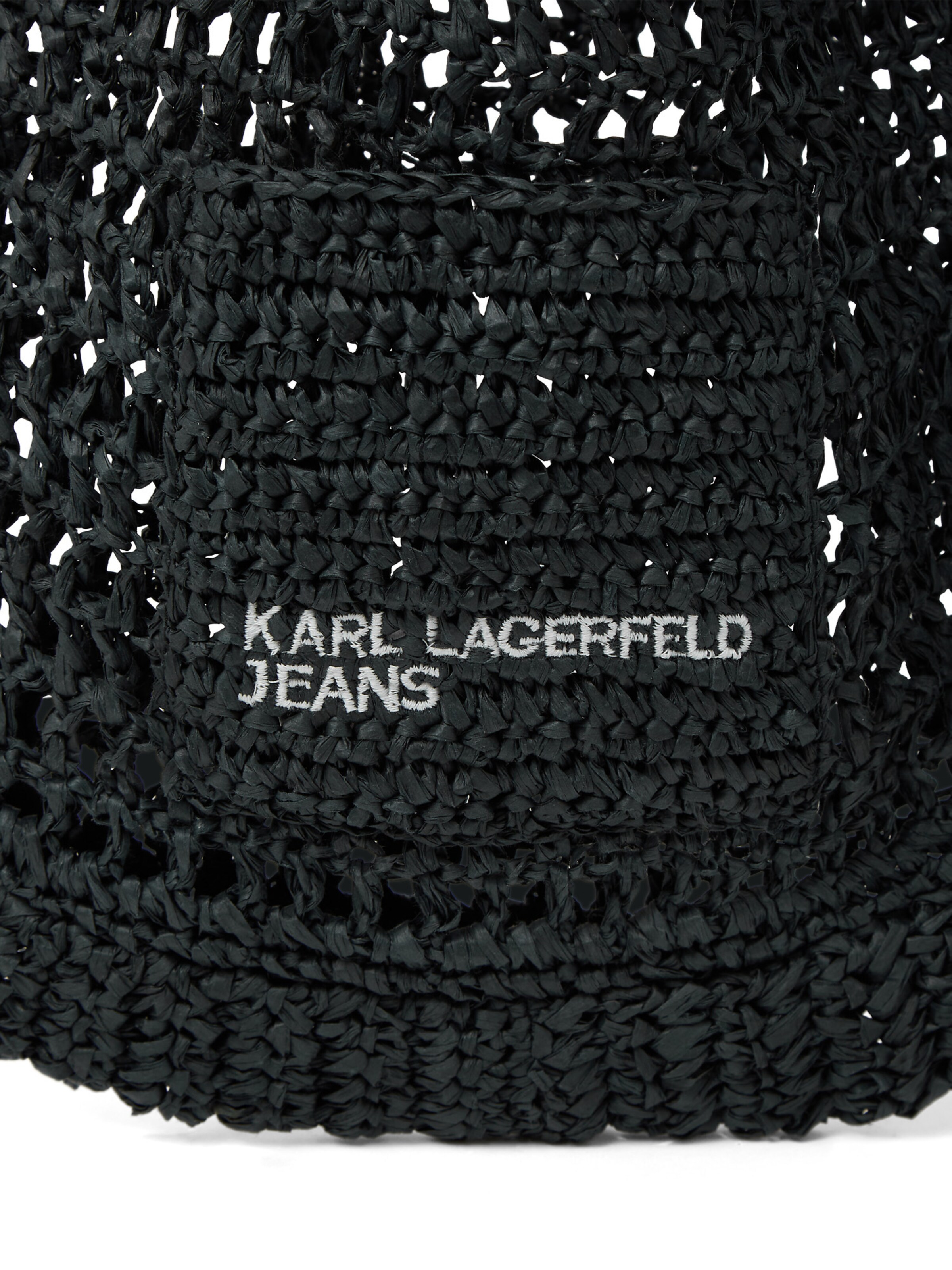 KARL LAGERFELD JEANS - Shopper 'Sommerliche Hobo' em preto