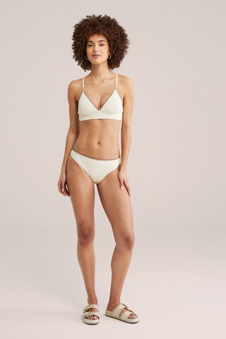 WE Fashion Triangle Bikini top in Beige