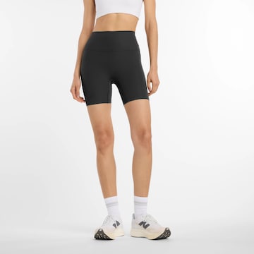 new balance Skinny Workout Pants in Black: front