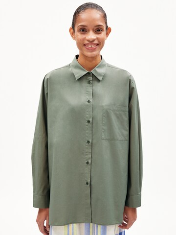 ARMEDANGELS Blouse ' Ealga' in Groen: voorkant