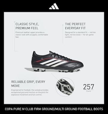 Chaussure de foot 'Copa Pure IV Club' ADIDAS PERFORMANCE en noir