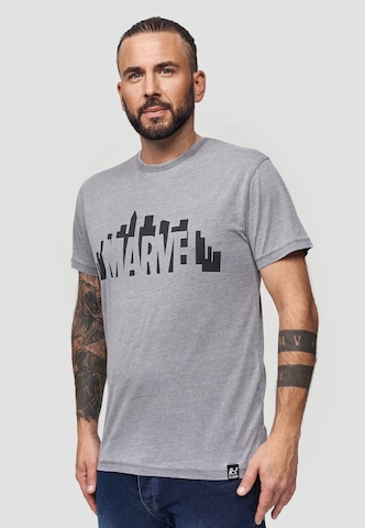 Recovered Shirt 'Marvel City Logo' in Grey