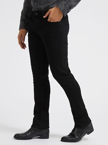 GUESS Slimfit Jeans 'Angels' in Zwart: voorkant