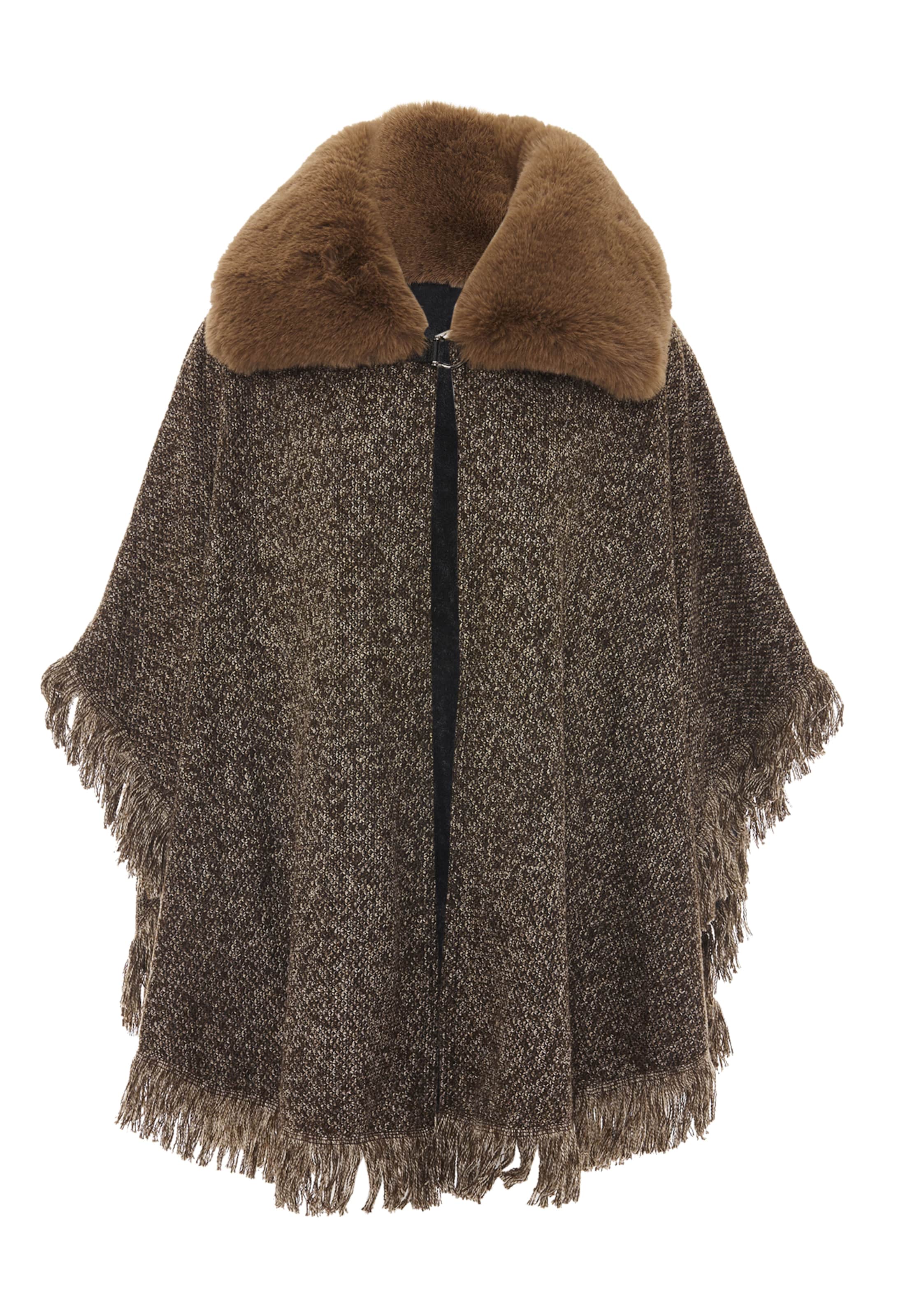 FRAULLY Cape in Brown: front