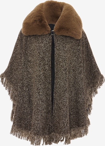 FRAULLY Cape in Brown: front