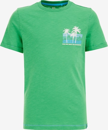 T-Shirt WE Fashion en vert : devant