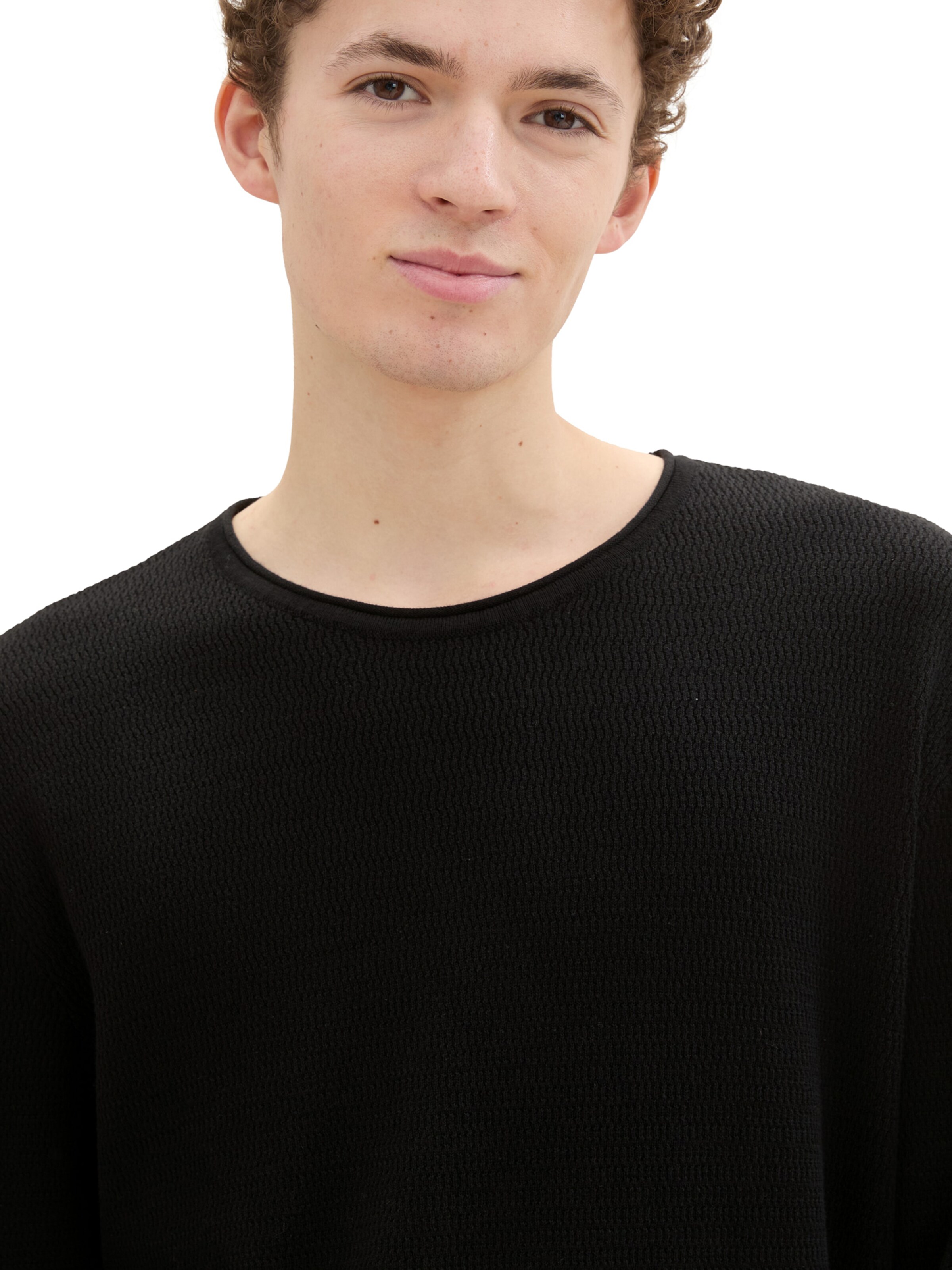 TOM TAILOR DENIM Pullover i sort