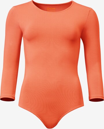 Les Lunes Shirt body 'Alena' in Oranje: voorkant