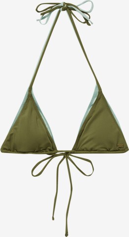 Pull&Bear Trikotni nedrčki Bikini zgornji del | zelena barva: sprednja stran
